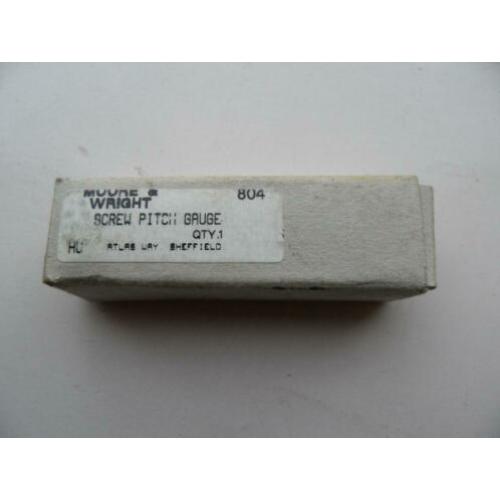 Moore & wright 804 metric/whitworth screw pitch gauges