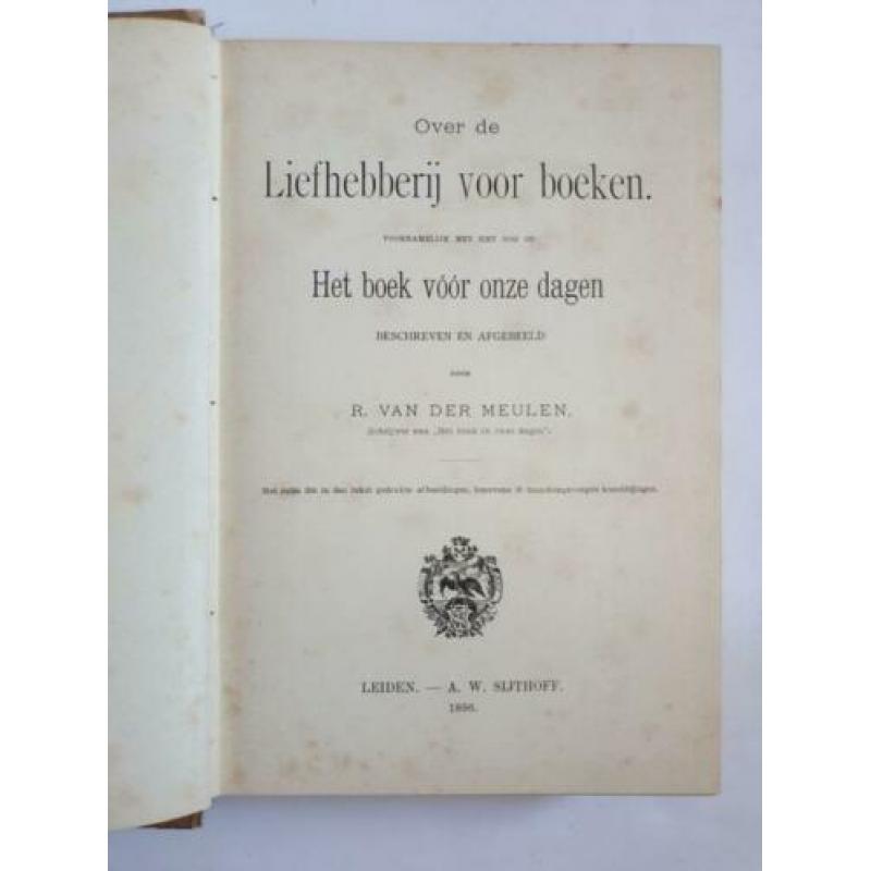 R. van der Meulen - Over de Liefhebberij voor boeken 1896