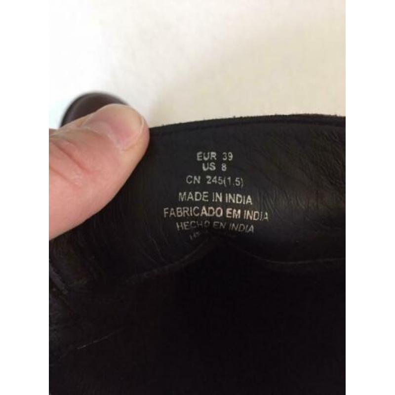 H&M bordeaux leder leren leer boots 39