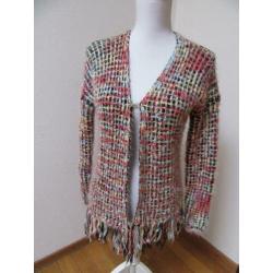 V12 apart vest 50% wol GOLDEN DAYS zwart roze M 38/40