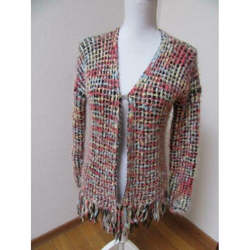 V12 apart vest 50% wol GOLDEN DAYS zwart roze M 38/40