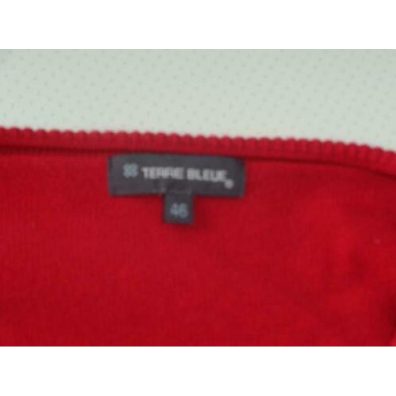 Mk12 TERRE BLEUE ZGAN MOOI KATOEN ROOD SPORTIEF VEST 44