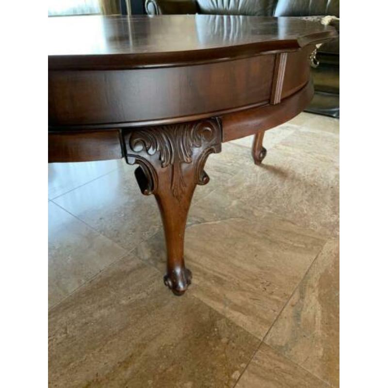 Mahoniehouten salontafel 110 cm met 4 lades