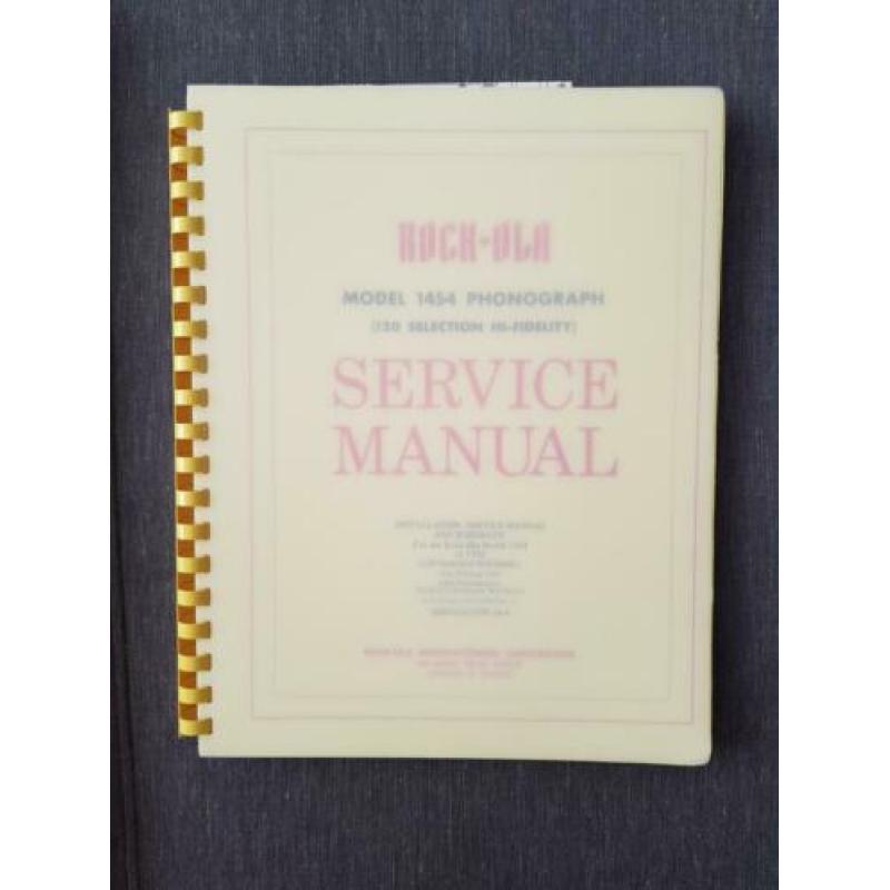 Rock - Ola Jukebox Service Manual (ijspegel) 1454 boek.