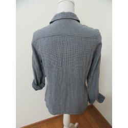 N27 blouse BEST CONNECTIONS blauw wit ruit maat 38/40
