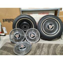 4 Whitewall autobanden voor oldtimer