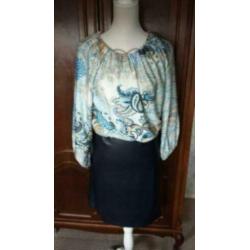 Donkerblauwe lederlook vero moda rok koker pencil skirt