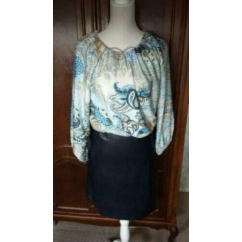 Donkerblauwe lederlook vero moda rok koker pencil skirt