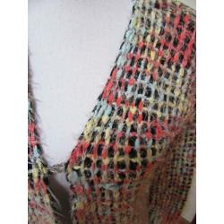 V12 apart vest 50% wol GOLDEN DAYS zwart roze M 38/40
