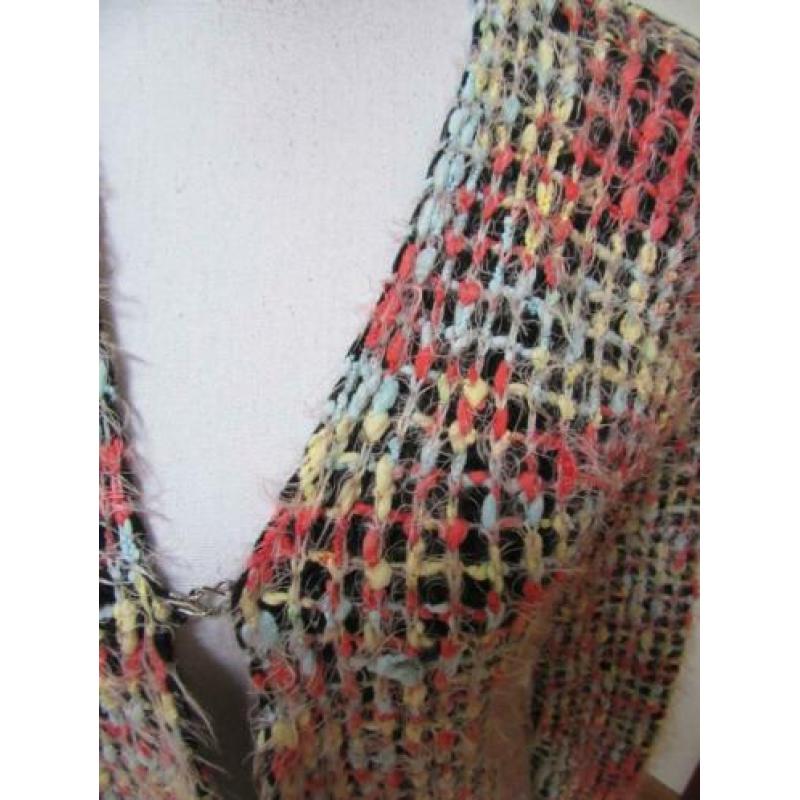 V12 apart vest 50% wol GOLDEN DAYS zwart roze M 38/40