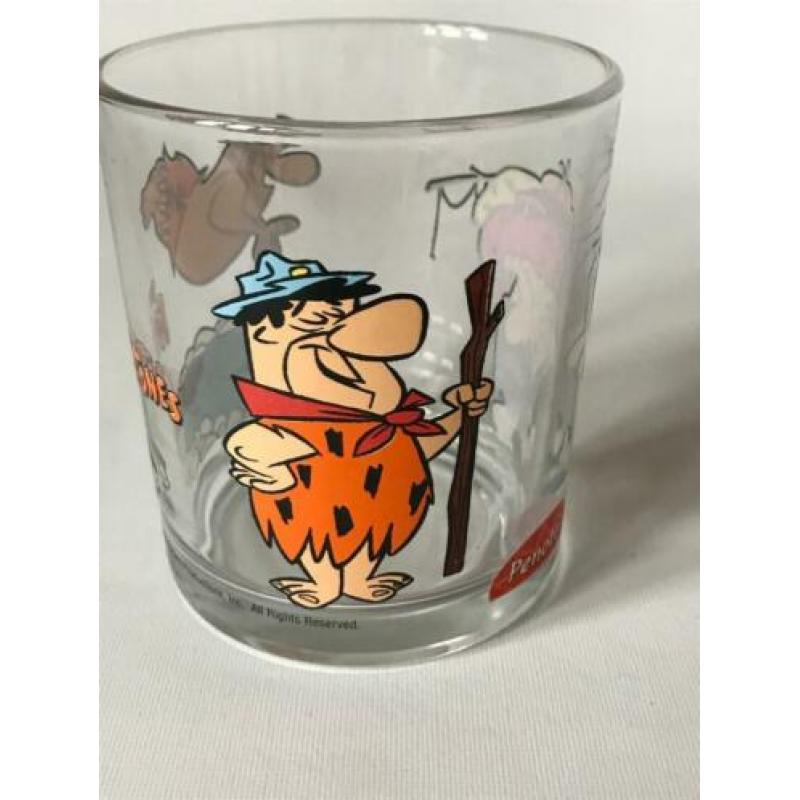 Retro Penotti drinkglas - The Flinstones 1997-Fred en Barney