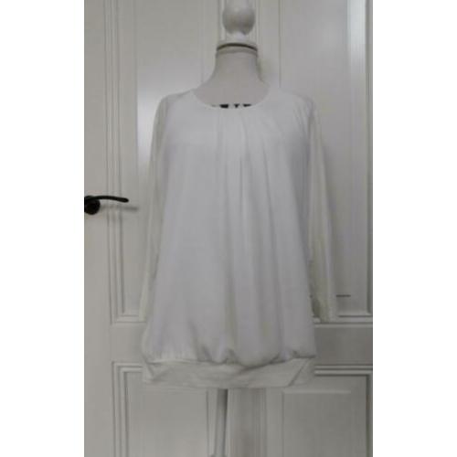Frank Walder ecru shirt-blouse maat 40