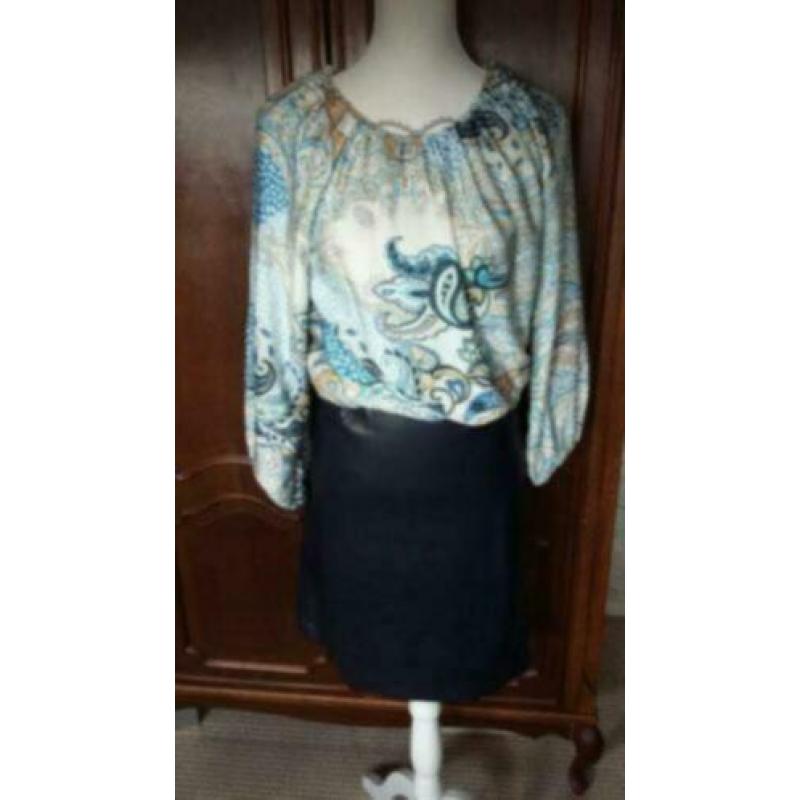 Donkerblauwe lederlook vero moda rok koker pencil skirt