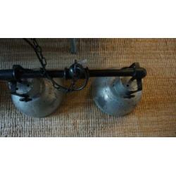 Grote hanglamp met 3 metalen verstelbare kappen,lamp