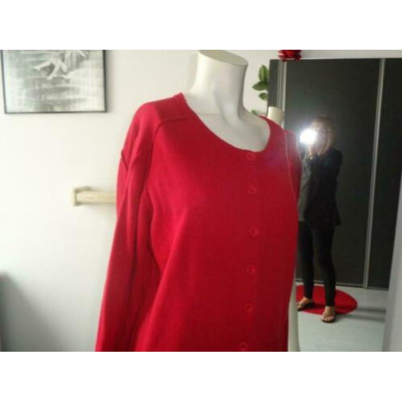 Mk12 TERRE BLEUE ZGAN MOOI KATOEN ROOD SPORTIEF VEST 44