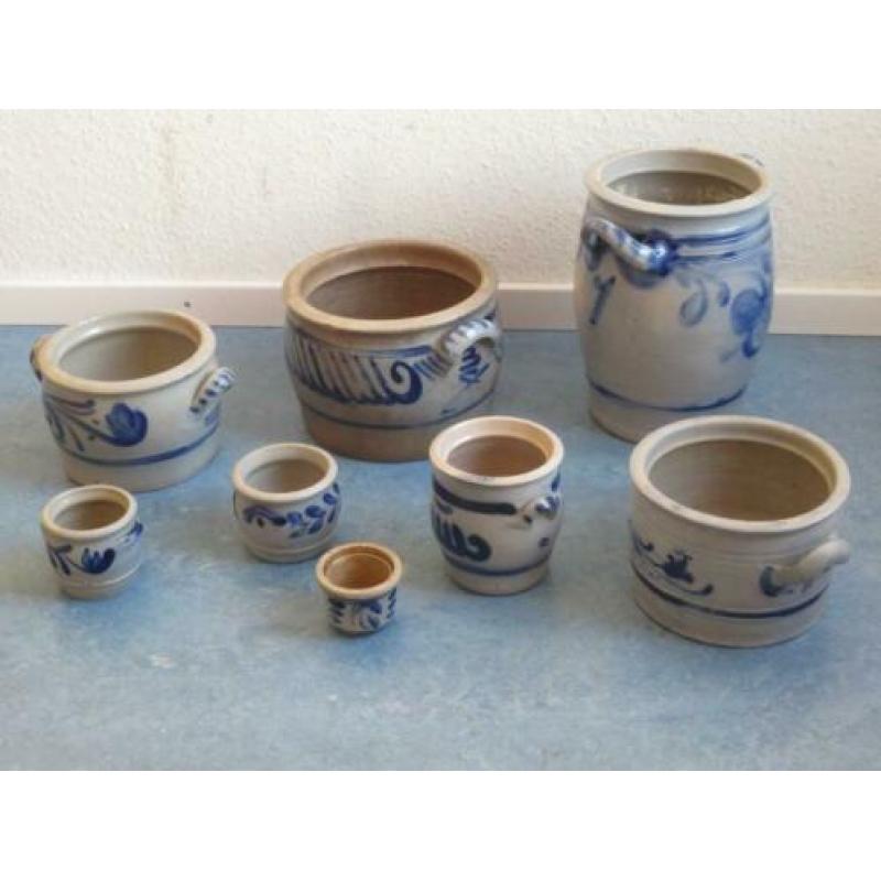 4 kleine Keulse gres potten