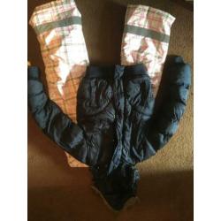 meisjes jas en ski broek maat 134