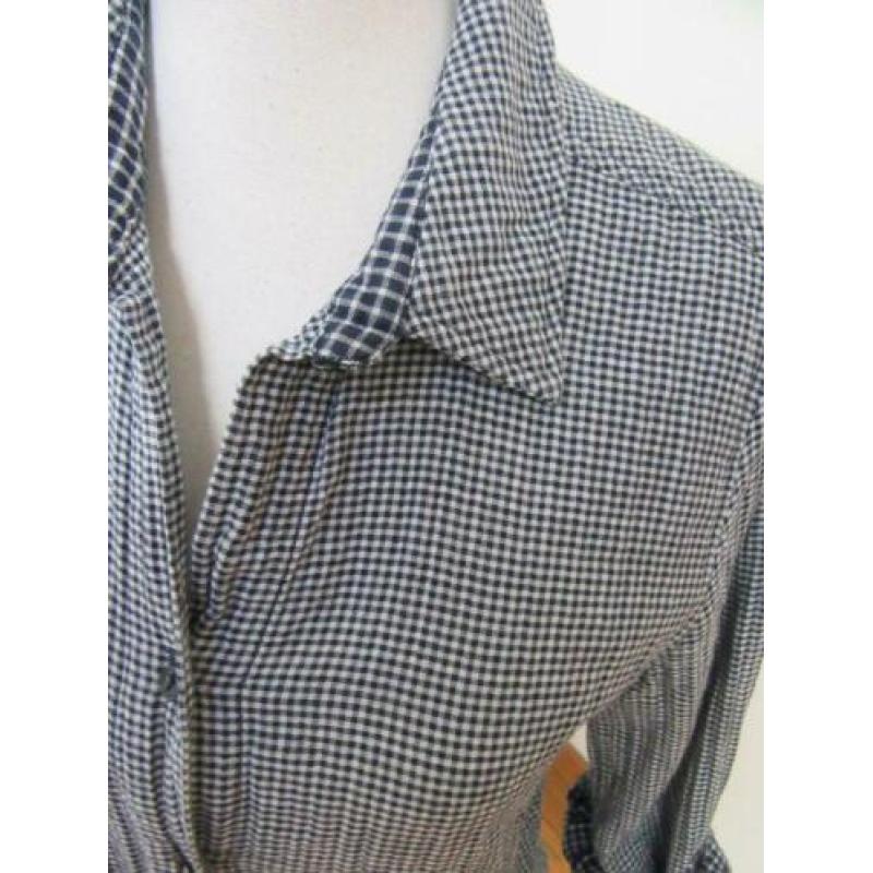 N27 blouse BEST CONNECTIONS blauw wit ruit maat 38/40