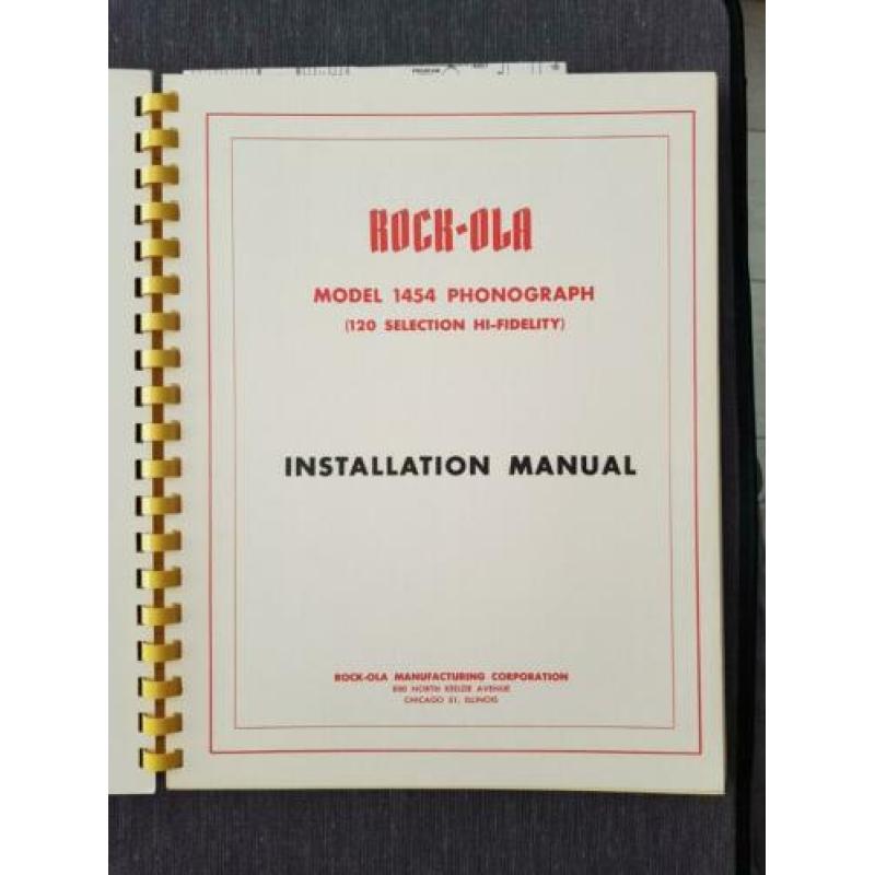 Rock - Ola Jukebox Service Manual (ijspegel) 1454 boek.