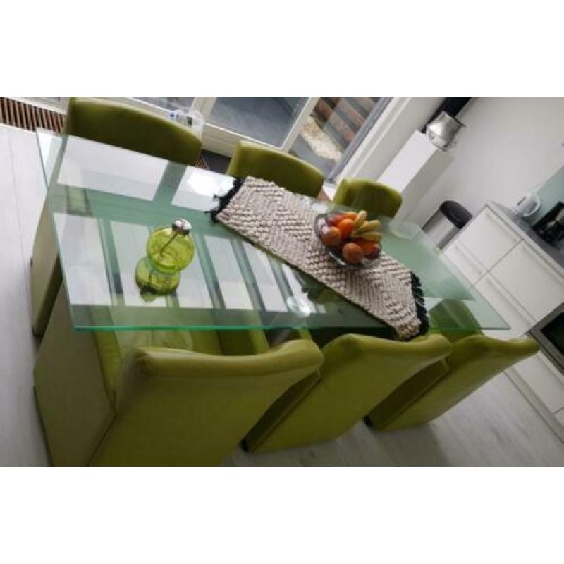 Leren eettafel stoelen
