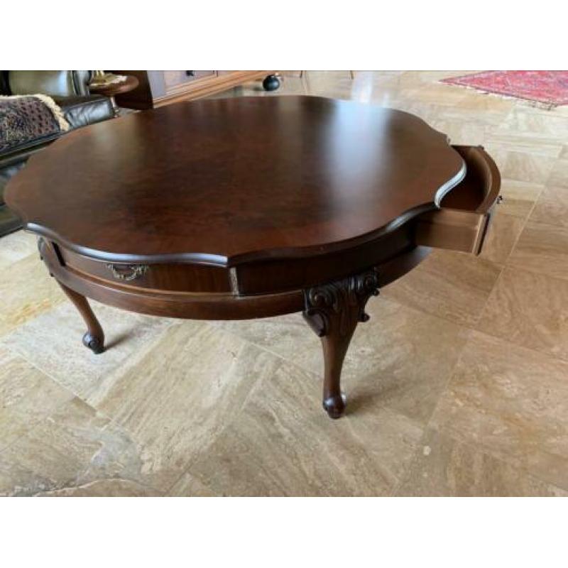 Mahoniehouten salontafel 110 cm met 4 lades