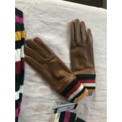 Tommy Hilfiger lederen dames handschoenen s/m nieuw