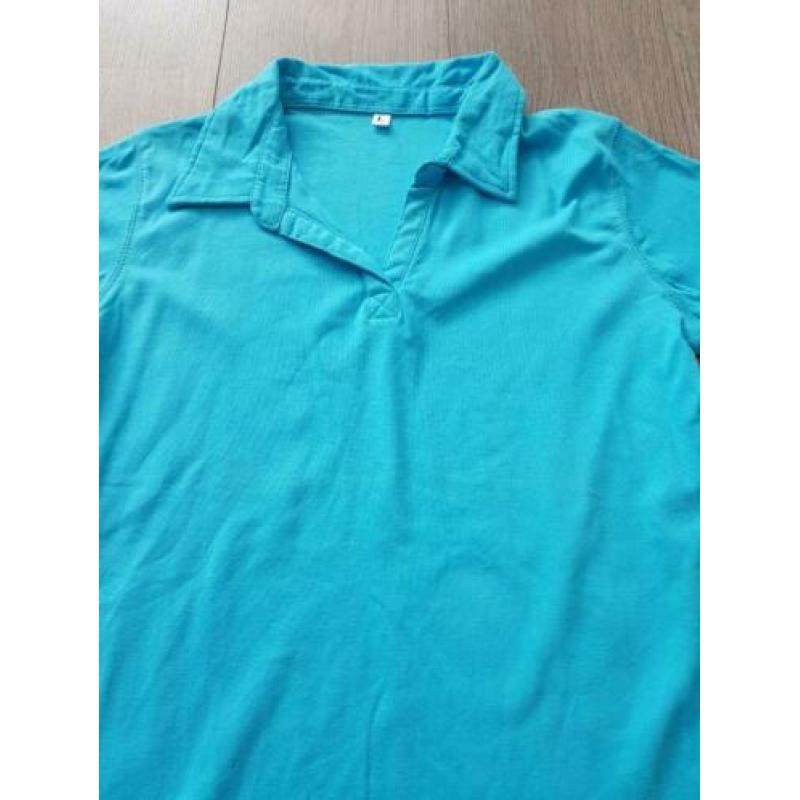 Blauw polo T-shirt maat L (PB012)