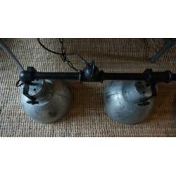 Grote hanglamp met 3 metalen verstelbare kappen,lamp