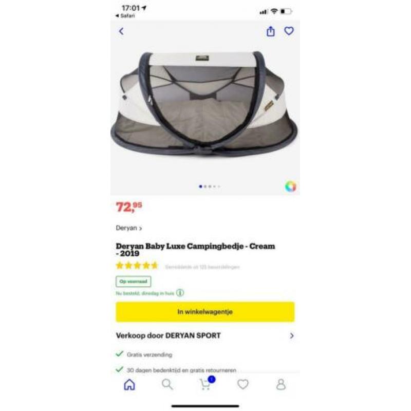 Deryan baby luxe campingbedje