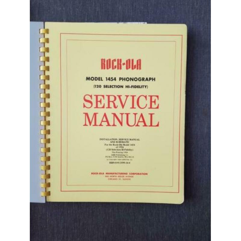 Rock - Ola Jukebox Service Manual (ijspegel) 1454 boek.