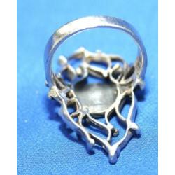Schitterende Vintage Sterling Zilveren Yin & Yang Ring