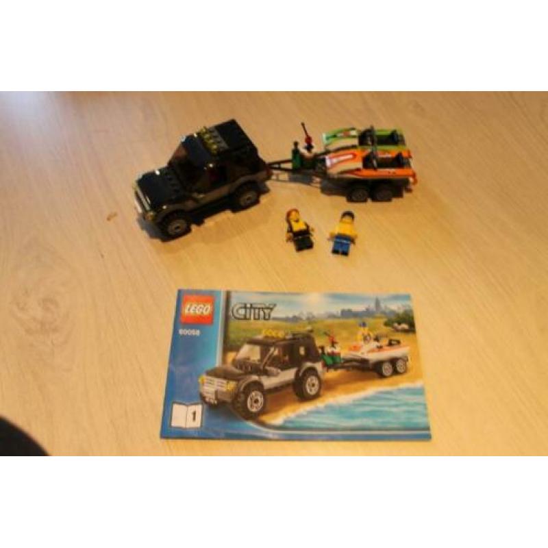 lego city, 4 wheel drive met waterscooters