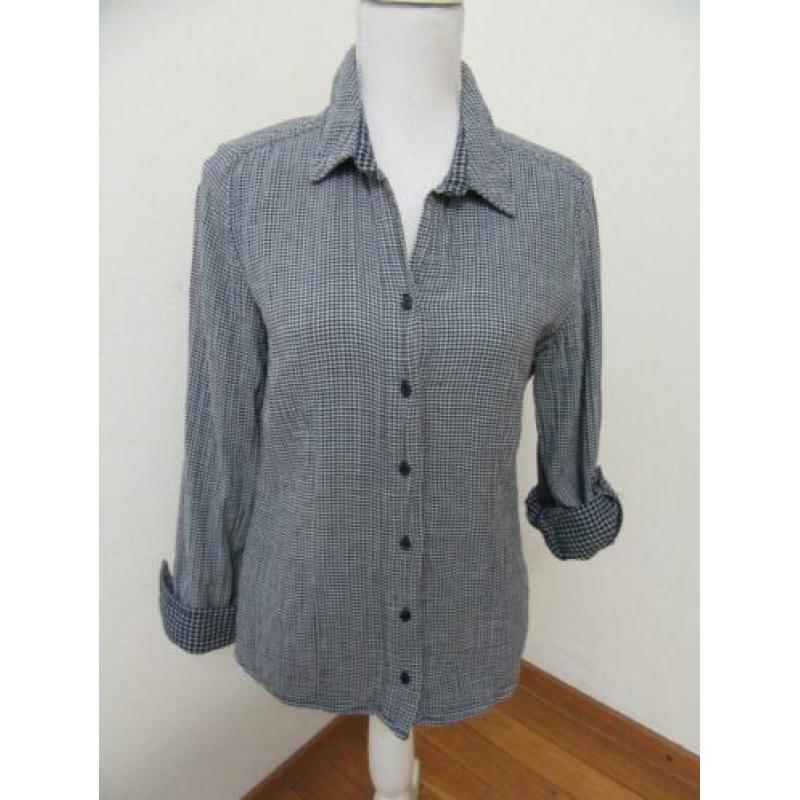 N27 blouse BEST CONNECTIONS blauw wit ruit maat 38/40