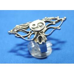 Schitterende Vintage Sterling Zilveren Yin & Yang Ring
