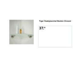 Tiger Hoekplanchet Boston Chroom 3 stuks