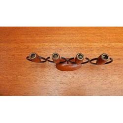 Retro Lüthje Kandelaar ( teak Vintage Deens Kaarsenstandaard