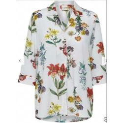 Selected femme blouse top floral print nude zomer