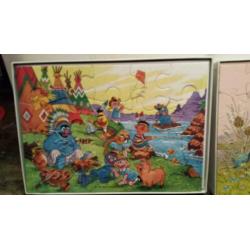 Te koop leuke retro spelletjes en puzzels voor kinderen