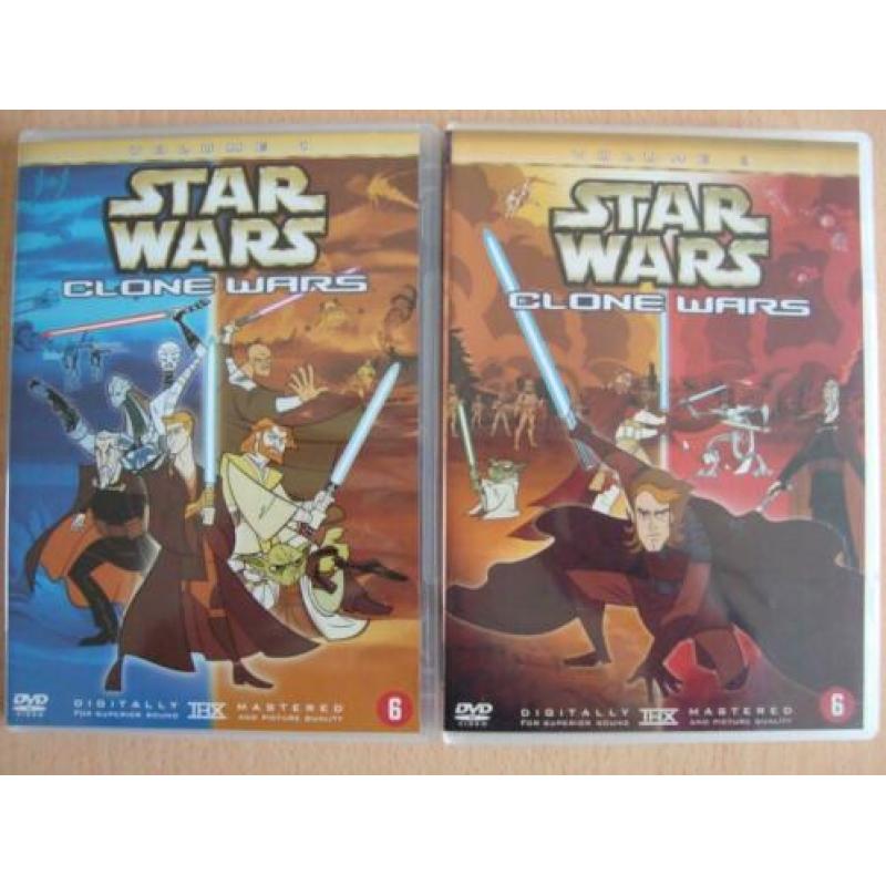 Star Wars Clone Wars Volume 1 en 2 complete animatie serie
