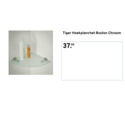 Tiger Hoekplanchet Boston Chroom 3 stuks