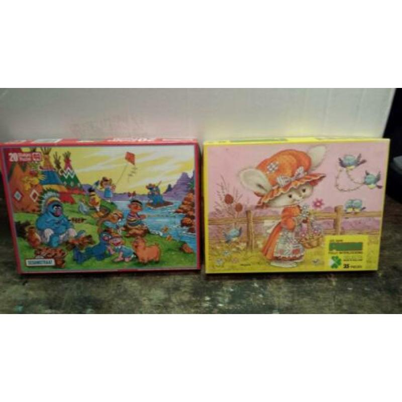 Te koop leuke retro spelletjes en puzzels voor kinderen