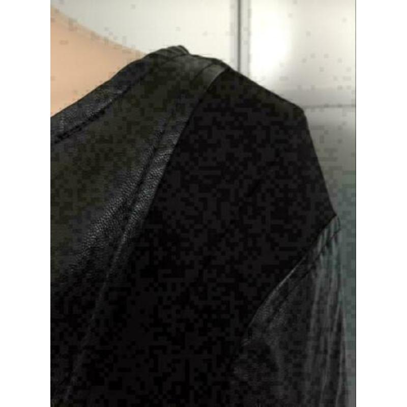 C1031 GIPSY MAAT 36/38=S/M zwart jurkje leder-look