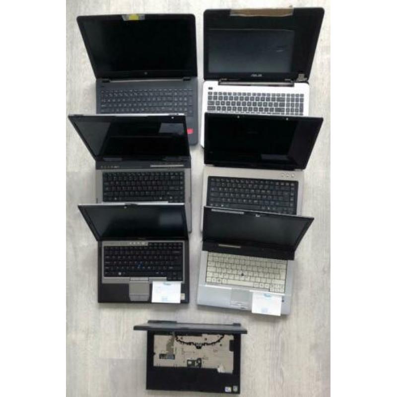 7 defecte en/of incomplete laptops