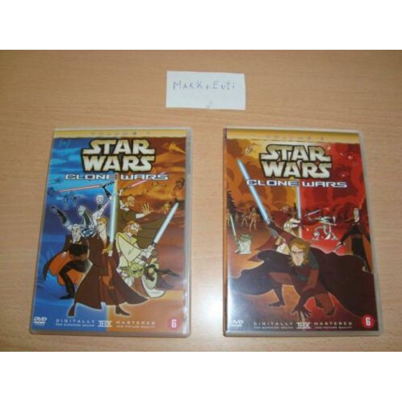 Star Wars Clone Wars Volume 1 en 2 complete animatie serie