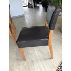 Lederen eetkamerstoelen. Perfecte staat
