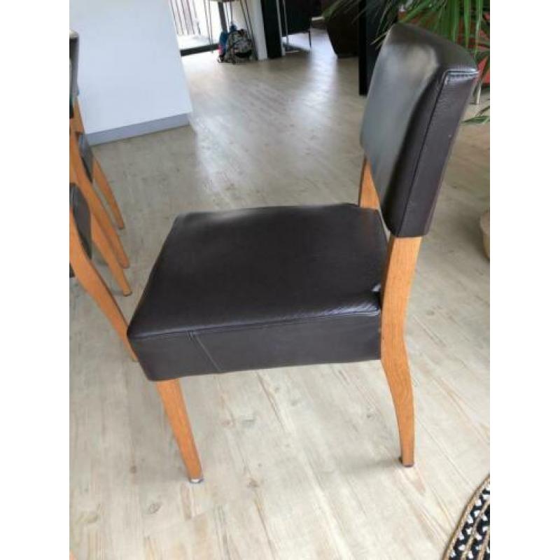 Lederen eetkamerstoelen. Perfecte staat