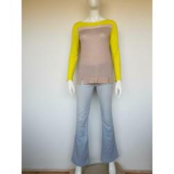 Comma pullover. Mt. 38. Geel/beige.