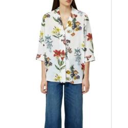 Selected femme blouse top floral print nude zomer