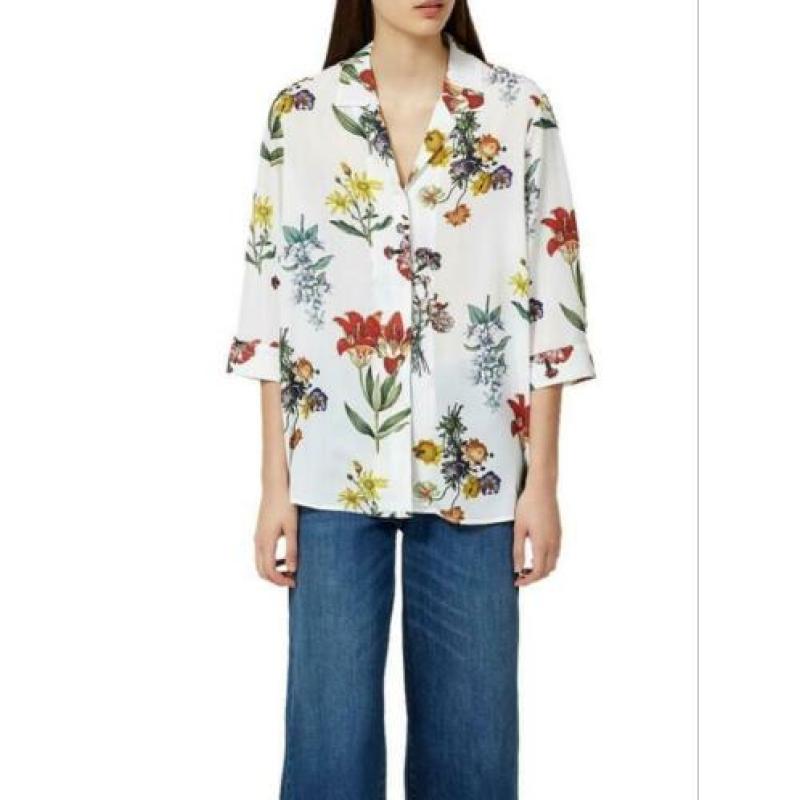 Selected femme blouse top floral print nude zomer