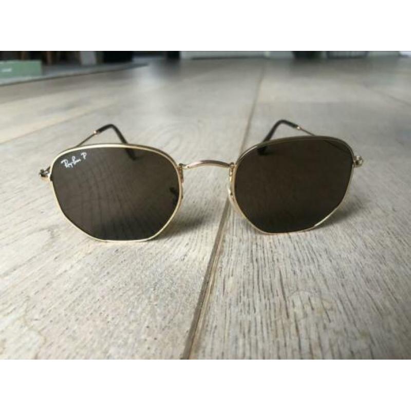 Nieuw Ray Ban hexagonal gepolariseerd (bon aanwezig)